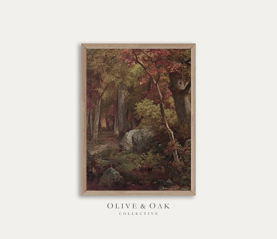 Autumn Forest Landscape Vintage Print / Fall Rustic Forest - Etsy Canada | Etsy (CAD)