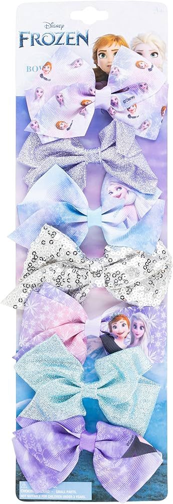 Frozen 2 Girls 7 Piece Princess Hair Bow Set | Amazon (US)