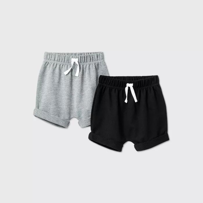 Baby Boys' 2pk Pull-On Shorts - Cat & Jack™ Gray | Target
