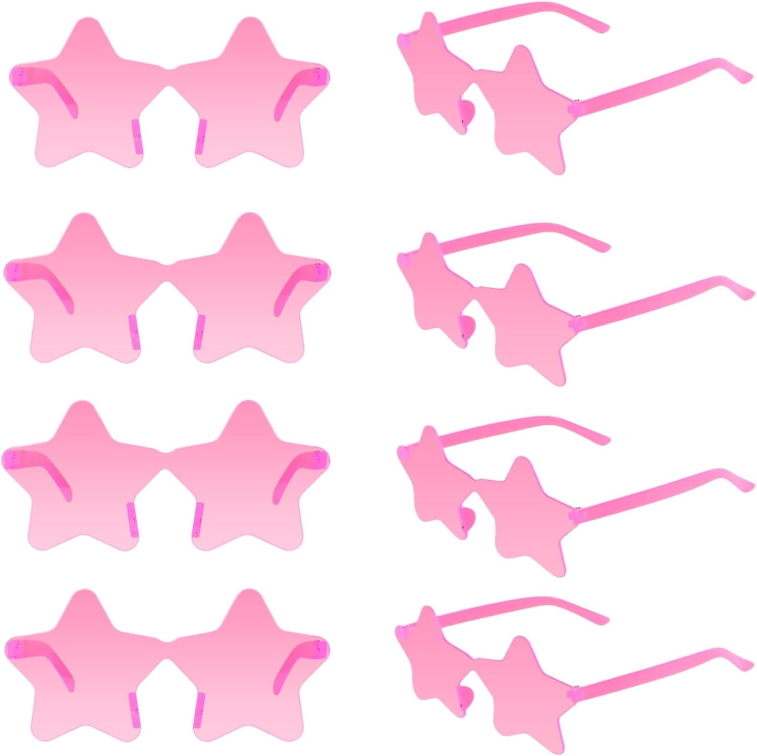 8 Pairs Star Sunglasses Pentagram Sunglasses Transparent Candy Color Rimless Glasses for Prom Chr... | Amazon (US)