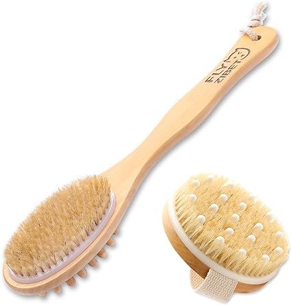 FLYZIBET Exfoliating Shower Body Brush, Back Scrubber for Shower, Dry Brushing Body Brush with Na... | Amazon (CA)
