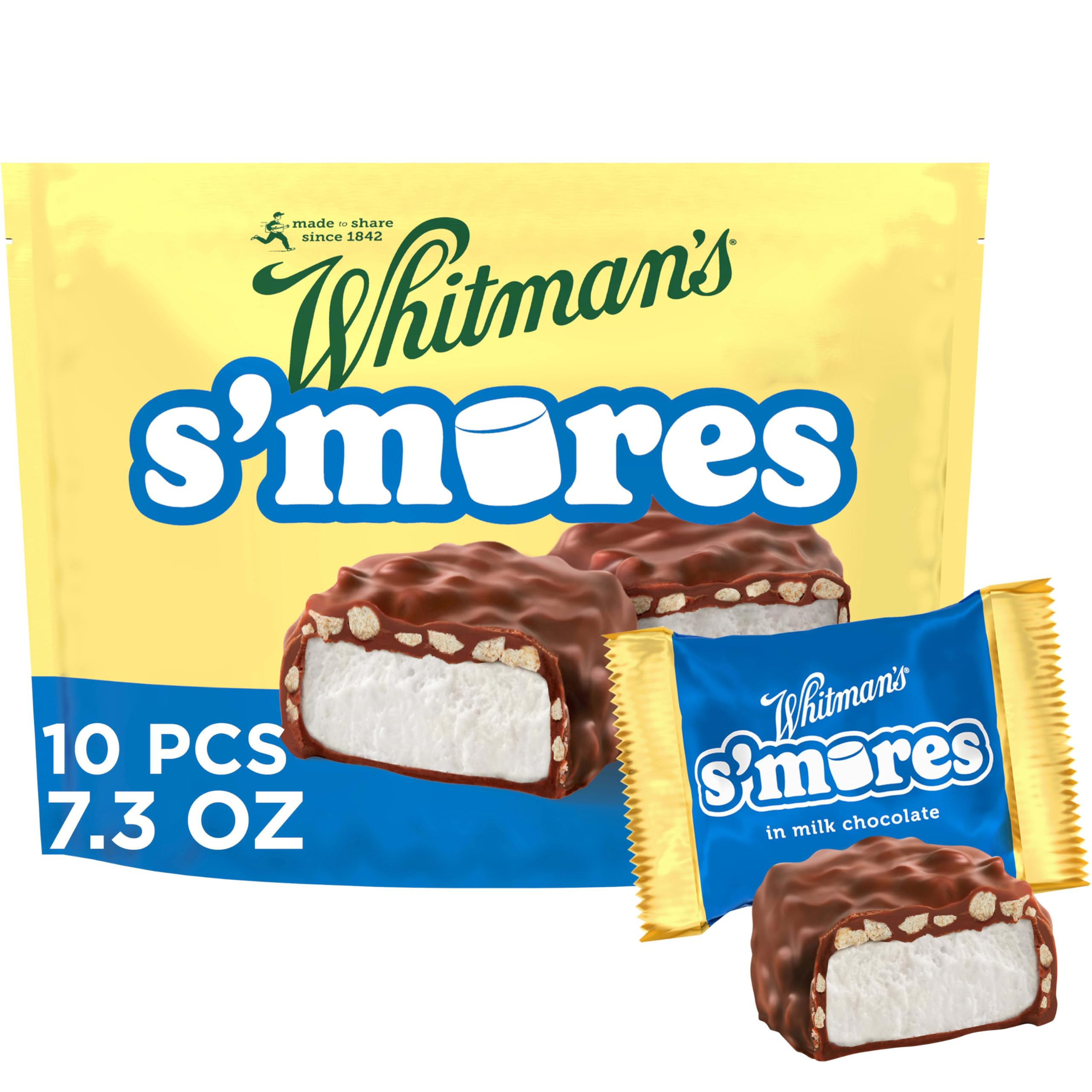 WHITMAN'S S'Mores Milk Chocolate Candy Classic Marshmallow, Bag 7.3 oz. | Amazon (US)