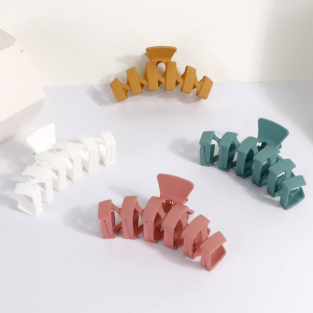 SuPoo Big Hair Claw Clips 4.7" Large Hair Clips for Thick Hair Matte Banana Hair Claw Jumbo Jaw C... | Amazon (US)