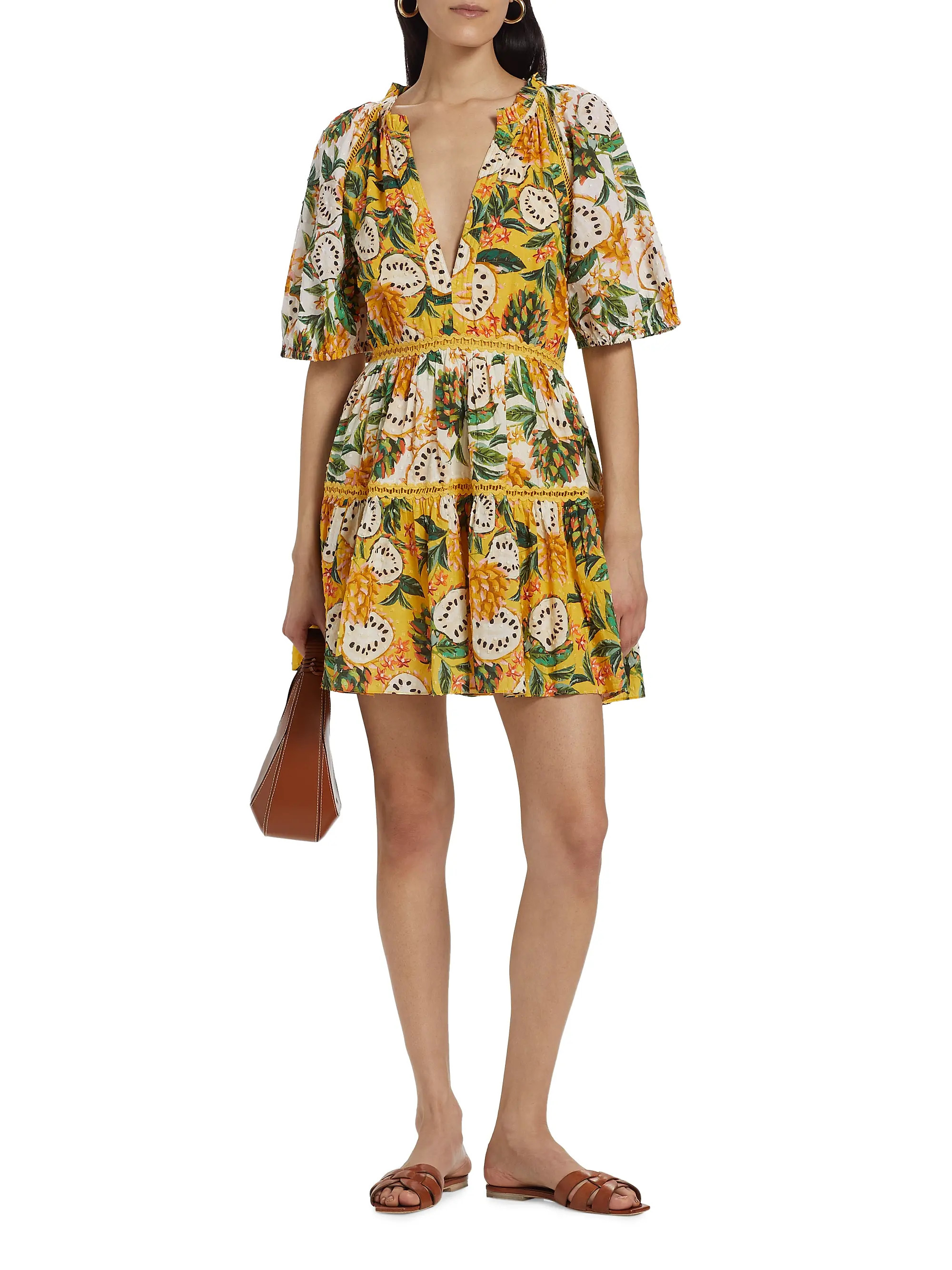 Biriba Fruit Cotton Minidress | Saks Fifth Avenue
