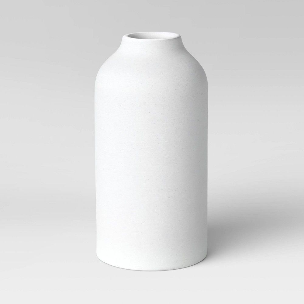 10" x 5" Texture Ceramic Vase White - Project 62™ | Target