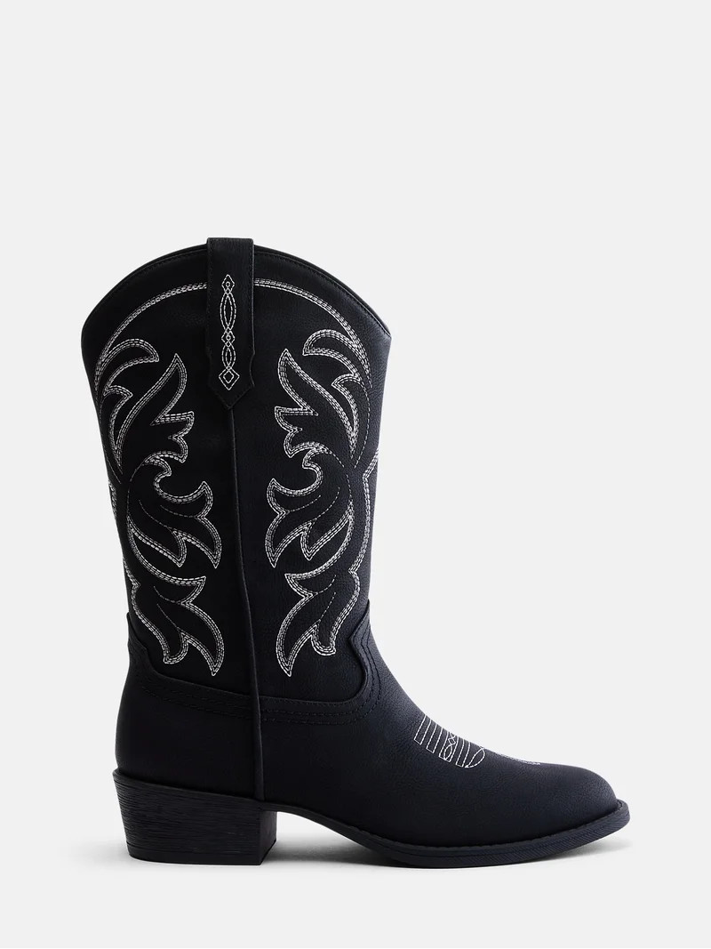 Madden NYC Women's Classic Faux Leather Western Boots | Walmart (US)