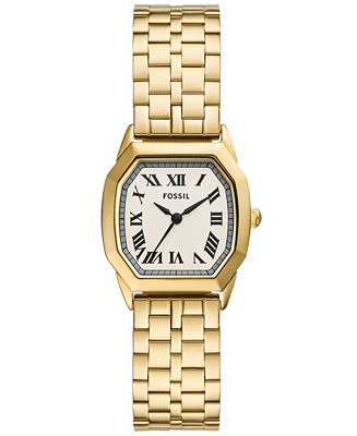 Fossil Women's Harlow Three-Hand Gold-Tone Stainless Steel Watch 27mm - Macy's | Macy's