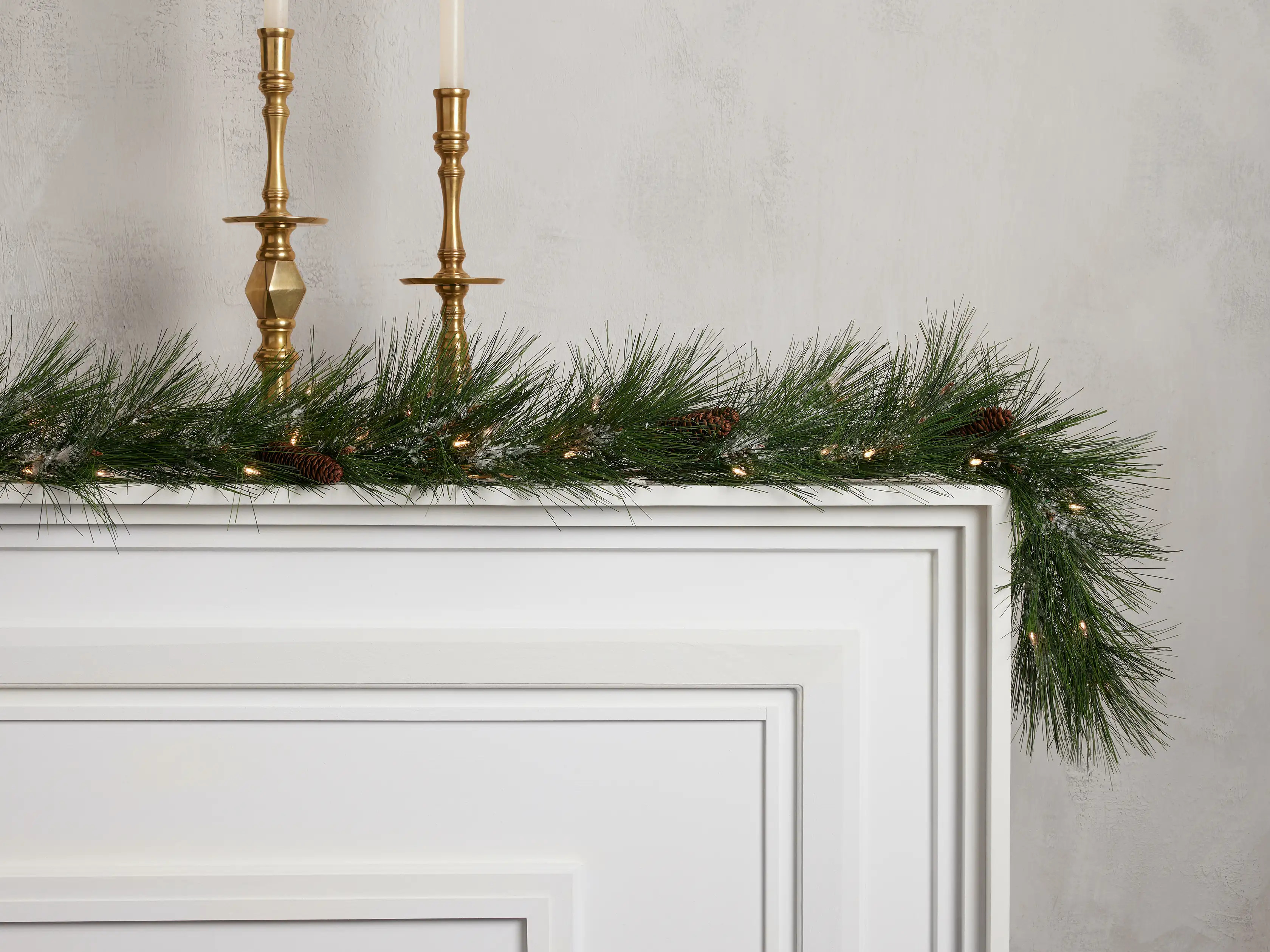 Faux Long Needle Icy Pine Garland | Arhaus