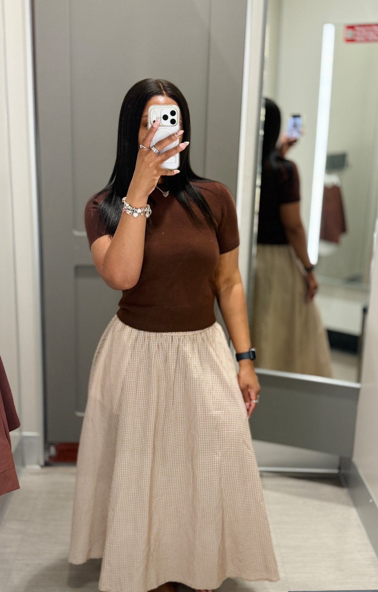 Wearing a size small in the skirt and the top. The skirt is really comfortable and has pockets, very lightweight and would be a cute outfit for Mother’s Day or just a day out. 

#LTKPetite #LTKSaleAlert #LTKU