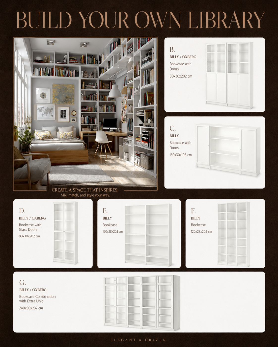 Designer-style home libraries are easier to create than ever.

You no longer need an entire mansion room dedicated to books to create that timeless library feeling at home. One wall, half a wall, or even a small corner can completely transform the atmosphere of your space.

The beauty of modular bookcases like these is the flexibility. You can mix tall shelves, wider units, glass-door cabinets, open shelving, or lower storage pieces to build something that feels custom to your home and lifestyle. Whether you want a dramatic full-wall library or a cozy reading corner beside your bed or desk, the possibilities are endless.

And despite everything becoming more digital, beautiful home libraries never go out of style. There is something grounding about seeing your books displayed around you instead of hidden away. Books become part of the decor, part of your identity, and part of the energy of your home.

A well-designed library creates warmth, creativity, inspiration, and calm all at once. It becomes a space where ideas live.

Style your shelves with books, framed photos, collected objects, candles, greenery, and pieces that reflect who you are. The result always feels timeless, intellectual, cozy, and incredibly elevated.

We linked multiple library configurations and ready-to-install bookcase options below in our edit so you can build your own library exactly the way you want.

#HomeLibrary #BookcaseStyling #QuietLuxury 

 #LTKHome