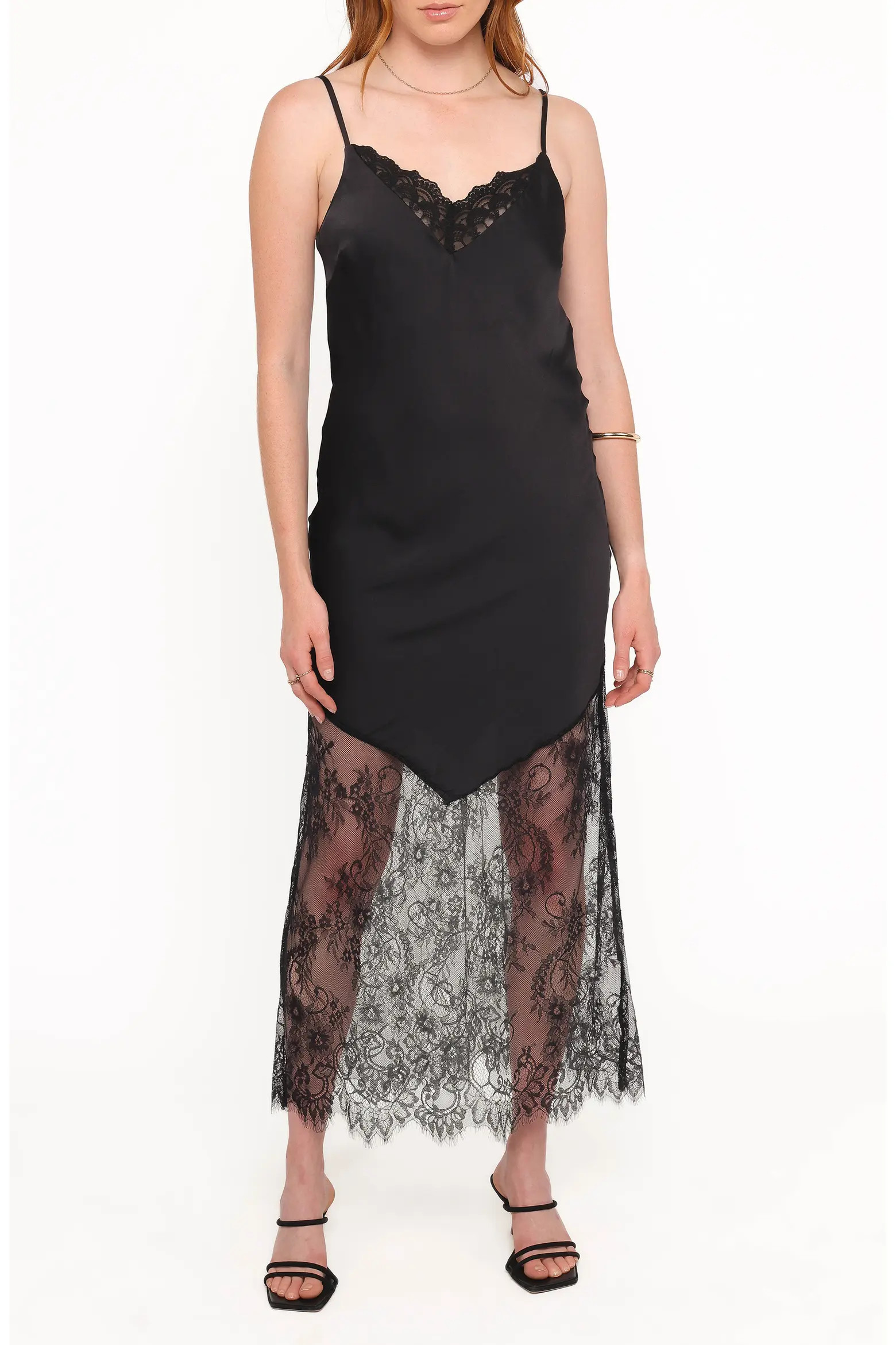 Petal & Pup Aideen Satin & Lace Maxi Slipdress (Women) | Nordstrom | Nordstrom