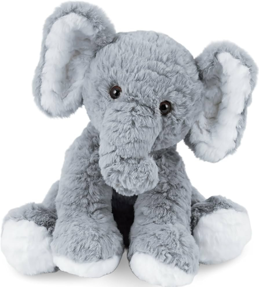 Elephant Stuffed Animals Soft Plush Toy for Baby Girls Boys,12" Grey Soft Small Stuffed Elephant ... | Amazon (US)