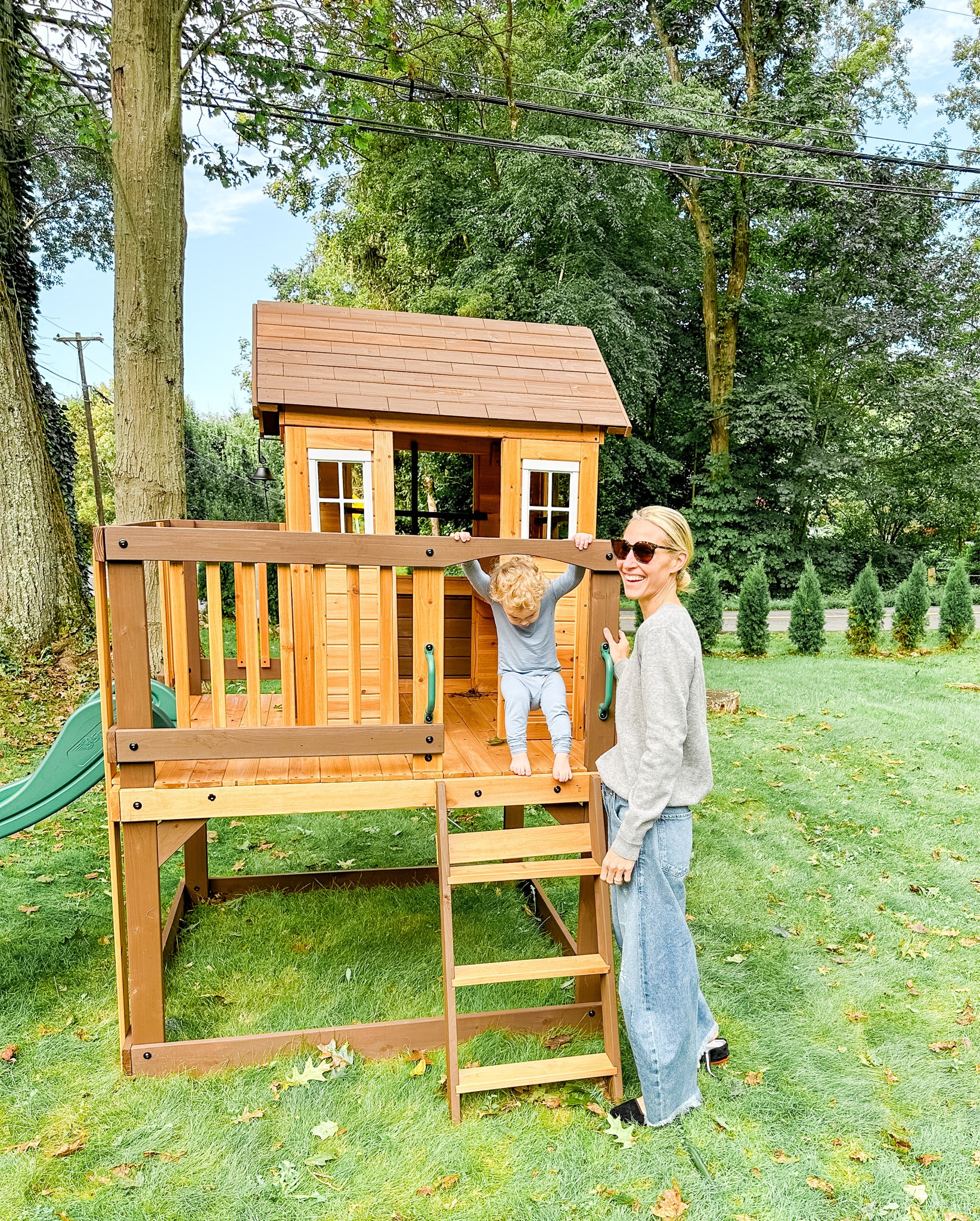 Fall outfit, jeans, sweaters, outdoor toys, playhouse

#LTKfamily #LTKSeasonal #LTKstyletip