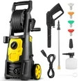 VEVOR Electric Pressure Washer, 2000 PSI 1.76 GPM 30 ft Hose & Reel, 5 Quick Connect Nozzles, Foa... | Walmart (US)