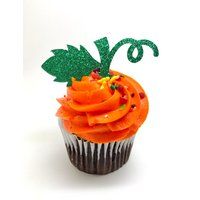 Pumpkin Toppers, Pumpkin Cupcake Tops, Pink Pumpkin, Gold Fall Cupcakes, Thanksgiving Halloween Cupc | Etsy (US)