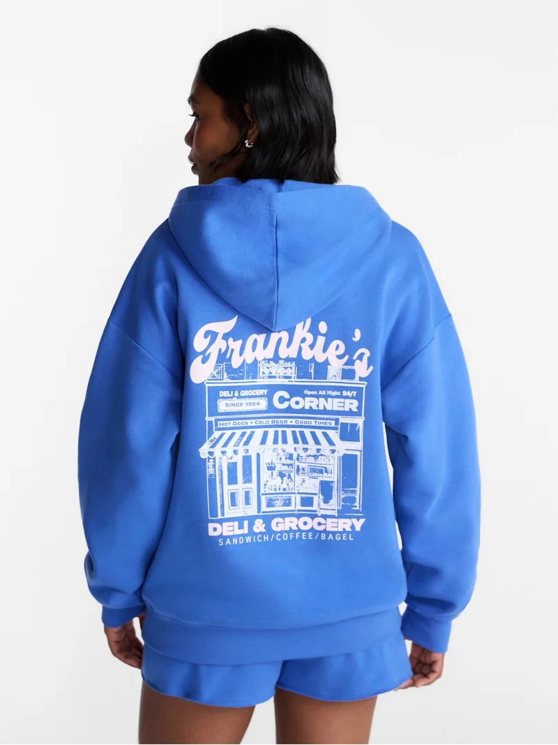 No Boundaries Graphic Fleece Hoodie, Women's XXS-XXL | Walmart (US)