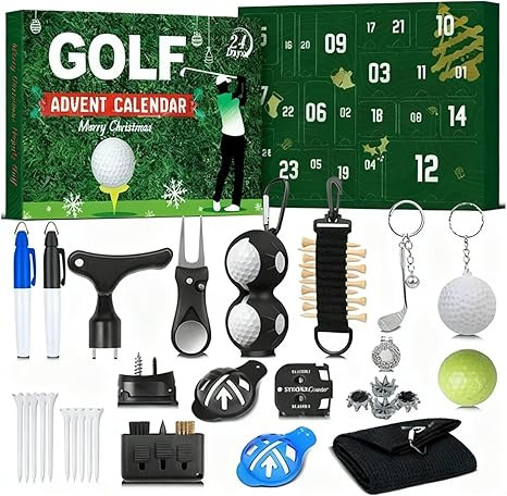 Drawelry Golf Advent Calendar 2025 for Men, 24 Day Christmas Countdown Calendar with Golf Balls T... | Amazon (US)