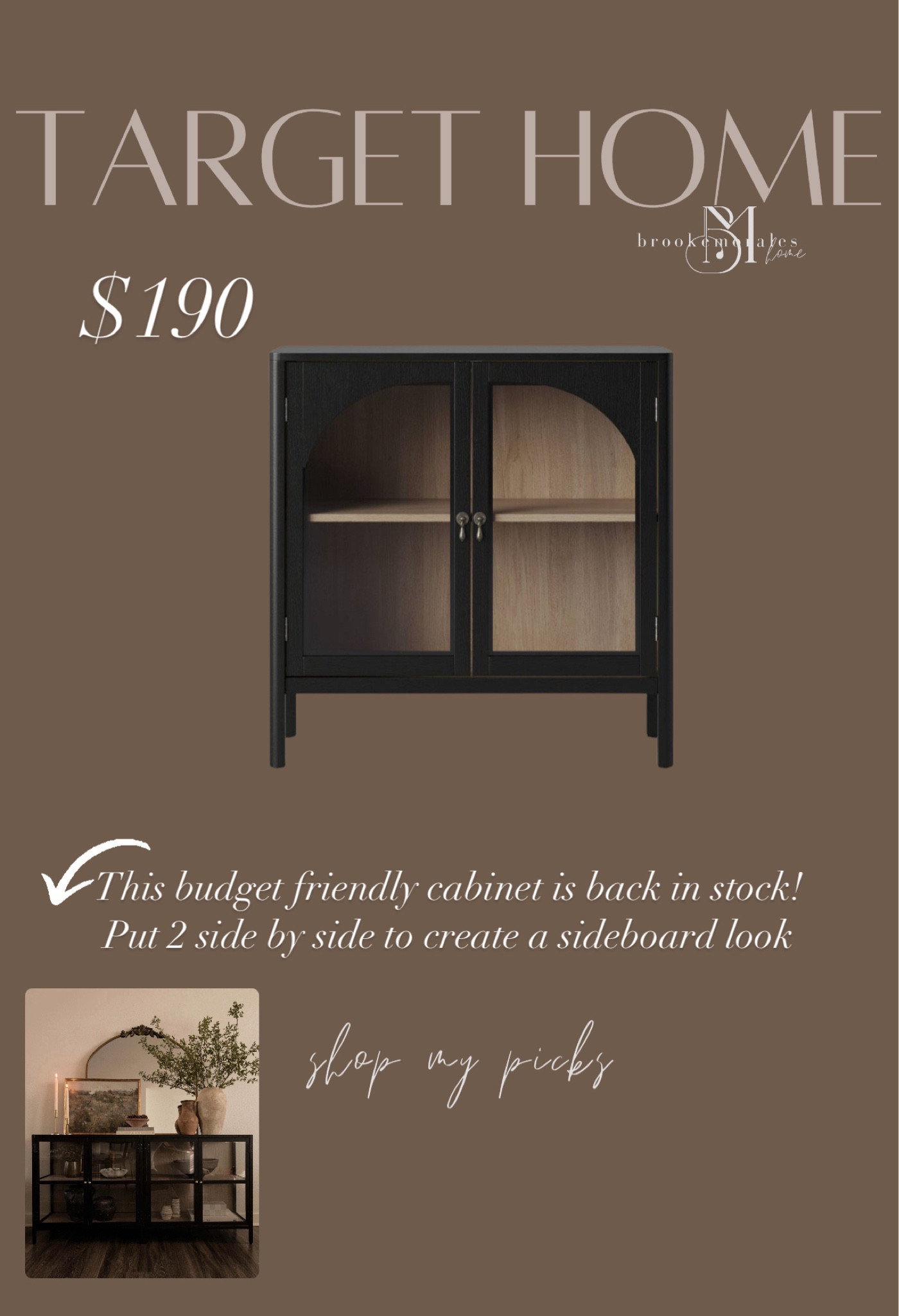 $190 Display cabinet! 🚨

#LTKSaleAlert #LTKHome #LTKStyleTip