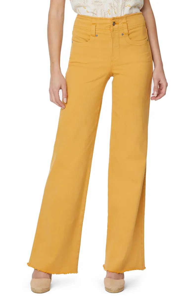 Teresa High Waist Frayed Wide Leg Jeans | Nordstrom