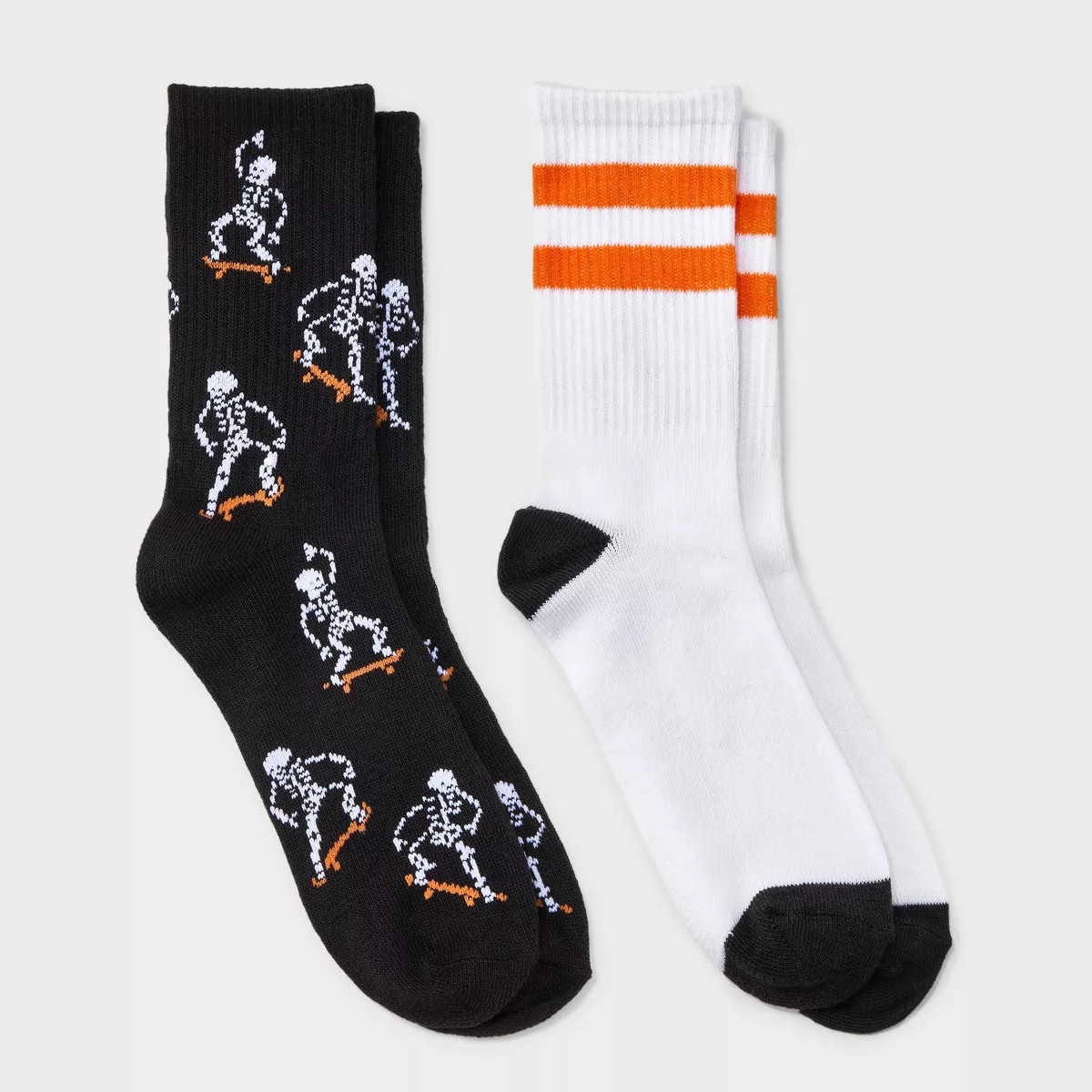 Boys' 2pk Skeleton Halloween Crew Socks - Cat & Jack™ | Target