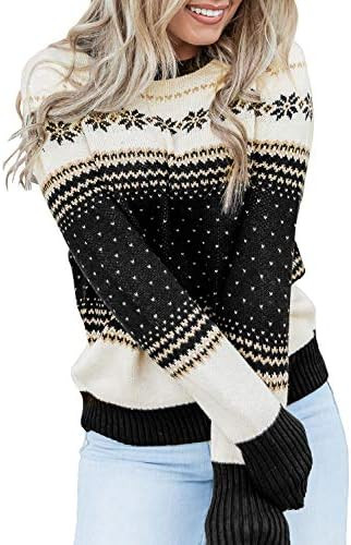 LookbookStore Women Ugly Christmas Tree Reindeer Holiday Knit Sweater Pullover | Amazon (US)
