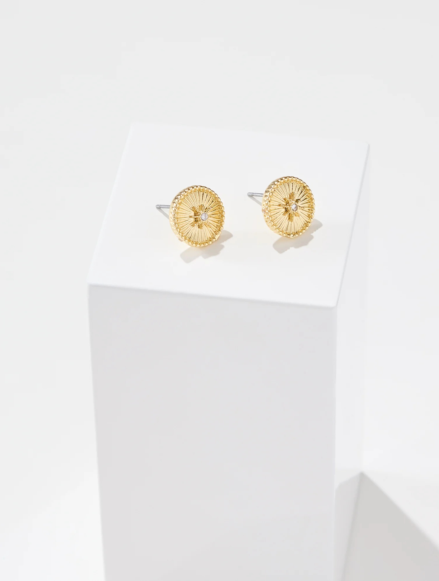 Deco Heirloom Stud Earrings - Gold - 001 Talbots | Talbots