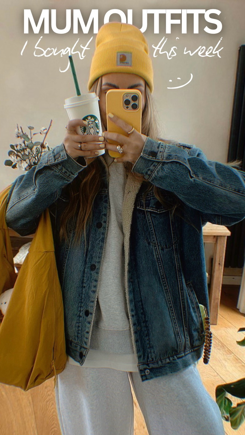 The uk ain’t bringing the sunshine so I’m delivering it to my outfits instead 😛✨💛🤙🏽 …. 

OUTFIT DEETS !
I’m a uk 10 , 5’7
Loving an oversized fit :)


Oversized heavyweight coconut tee @thingsyoureallylike wearing a size S ( obsessed with this brand ! ) I’ll grab the link & pop it in my Jan highlights on my page x

Nylon yellow bag £22 @amazonuk ( link in Jan highlights ! )

Yellow @carhartt_europe beanie £29 via @amazonuk ( link in Jan highlights ! )

Oversized grey sweatshirt £20 @asos @pullandbear wearing size XL, comment SHOP for link x

Grey barrel joggers £28 @asos @bershka wearing size M, comment SHOP for link x

Borg denim jacket unisex men’s current promo £117 @asos @levis wearing size XL, comment SHOP for link x

Tan slip on checkerboard @vans £65 @asos wearing 0.5 size up, comment SHOP for link x

Oversized sparkle ring ‘Be Your Own Muse’ £140 @onewild.one , link in Jewellery highlights on my page x

Yellow phone case £15 @amazonuk , check what size you need ! This brand do other phone sizes , link in Jan highlights on my page x 

Personalised ‘design your own charms’ bracelet £125 @poshtottydesigns for 3 charm bracelet, link in Jewellery highlight on my page x

Nails are @sassysaints uv free gel nail wraps , go on like stickers , feel like gels, last up 2 weeks , wearing shade ‘Buttercup Yellow’ currently buy 3 get 3 free , work out less then £10 a set , find link in my Nails highlights on my page xx


Wishing all my girlies the very best sunshine week !  January we are nearly through you !! Let’s go let’s go ! Xxxxxxxxxx





#mumstyle #fitcheck #mumoutfit #ltk #winteroutfit 
Contains some pr @mufamgmtgroup 🫶🏽

#LTKuk #LTKwinter #LTKeurope