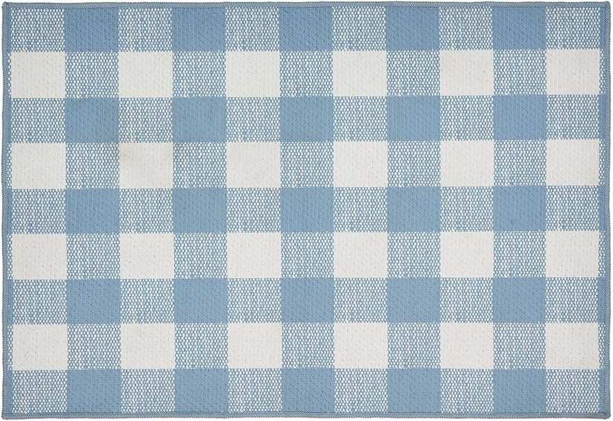 VHC Brands Annie Buffalo Check Blue Indoor Rug Rect 24x36, Polyester Area Rug, Accent Rug, Floor ... | Amazon (US)