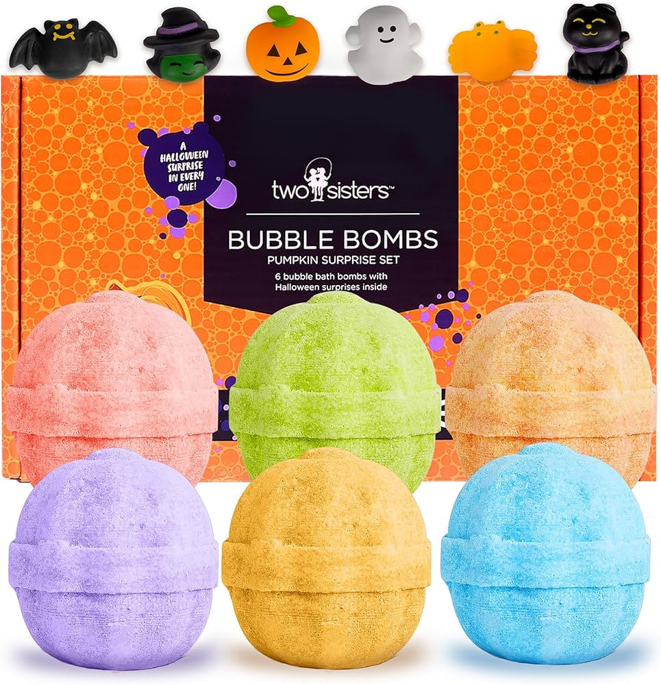 Halloween Bath Bombs for Kids with Surprise Halloween Toys Inside (6 Pack) - Large Pumpkin Spooky... | Amazon (US)