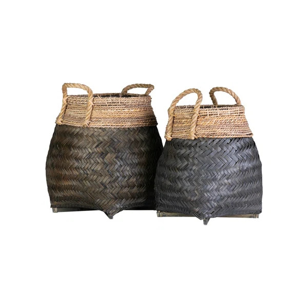 Norine 2 Piece Wicker Basket Set | Wayfair North America