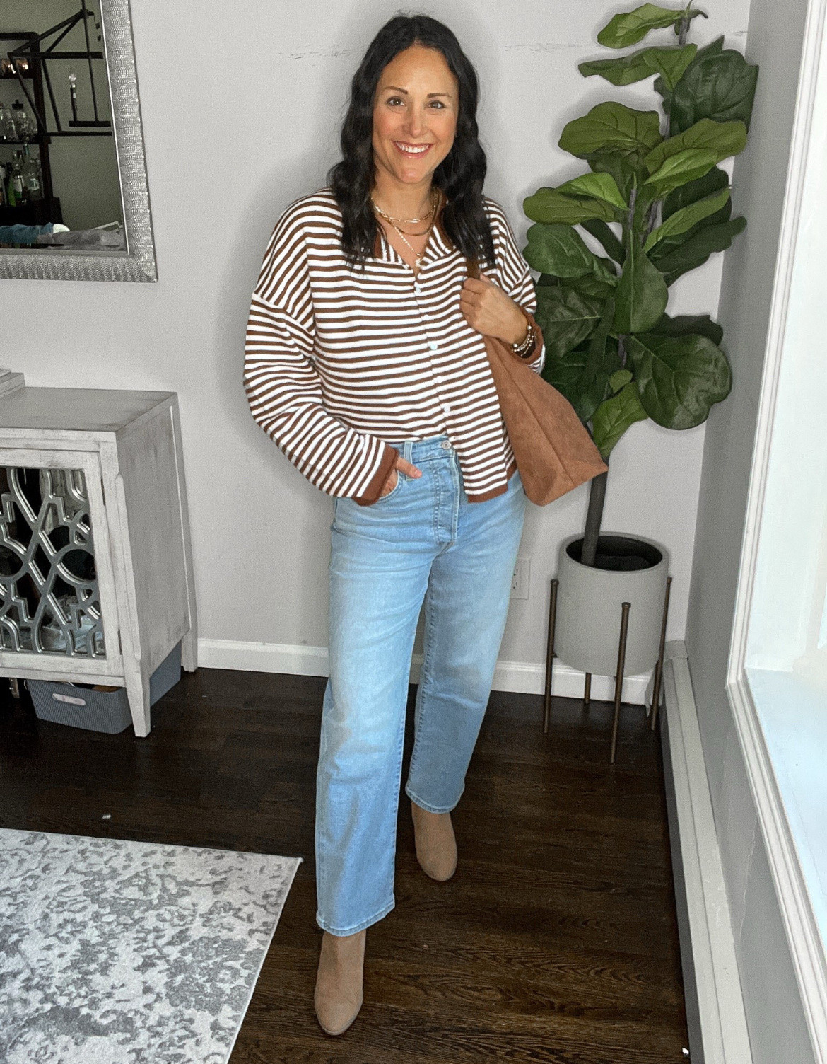 My favorite fall outfit right now! Obsessed with this viral striped sweater! It also comes in solids, too! 

#LTKSaleAlert #LTKFindsUnder50 #LTKSeasonal