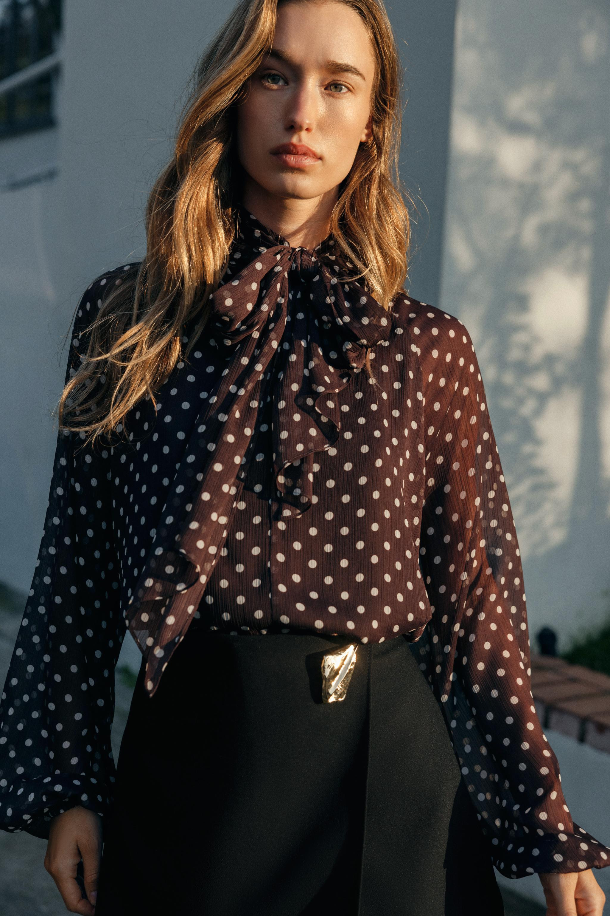 POLKA DOT PRINT BLOUSE | Zara US
