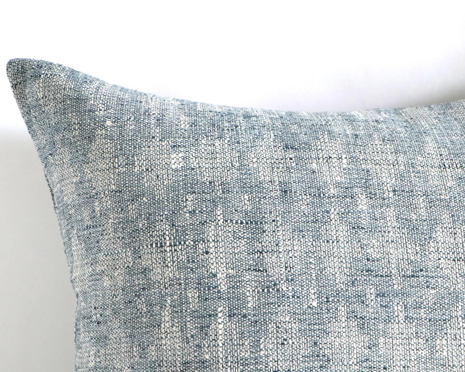 Chambray Woven Pillow Cover, Chic Designer Woven Jacquard Pillow, 18 20 22 Stormy Blue Woven Pill... | Etsy (US)