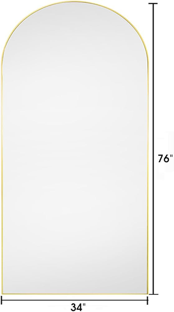 AyeWish Floor Mirror, Oversized Full Length Mirror, Arched Mirror, Large Standing Mirror, Tall Mi... | Amazon (US)