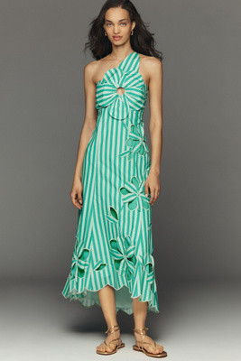 Amara One-Shoulder Cutwork Midi Dress | Anthropologie (US)