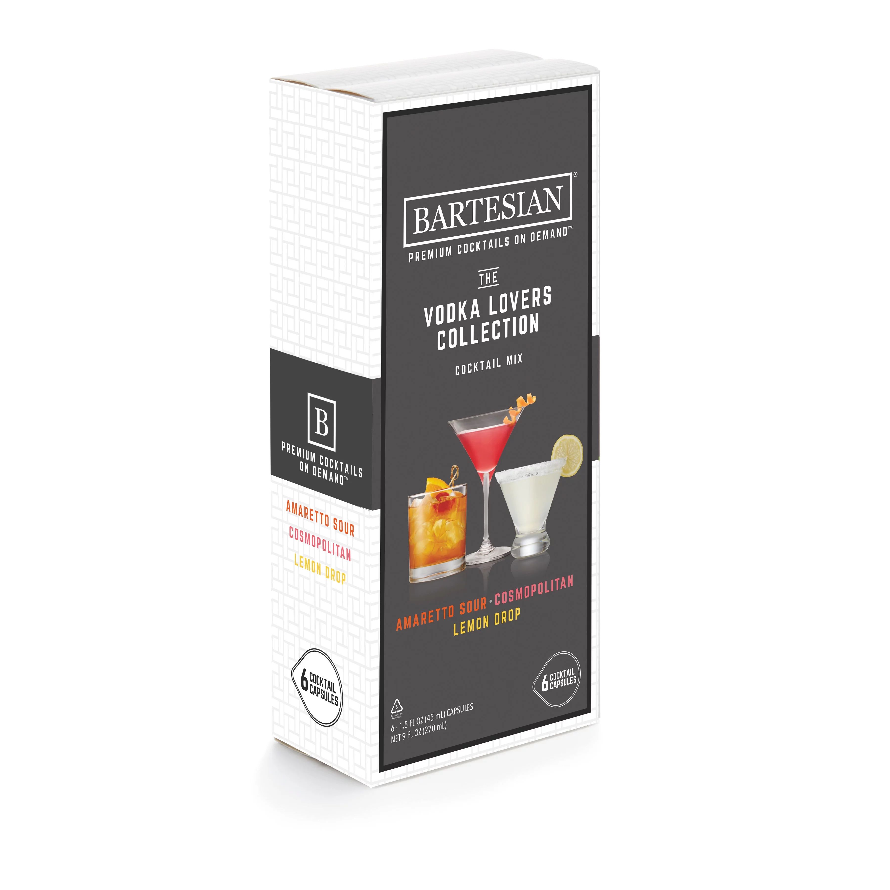 Bartesian Vodka Lovers Cocktail Mixers Capsules, Variety Pack of 6, 55512 | Walmart (US)