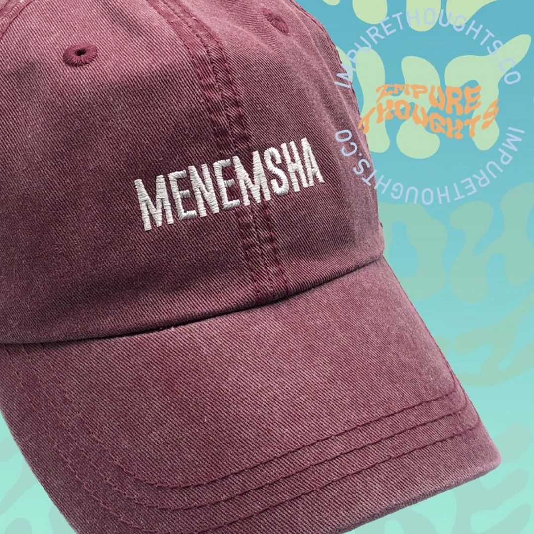 Menemsha Baseball Hat Embroidered Ball Cap Dad Hat Style Low Profile Buckle Strap Back Unisex Adj... | Etsy (US)