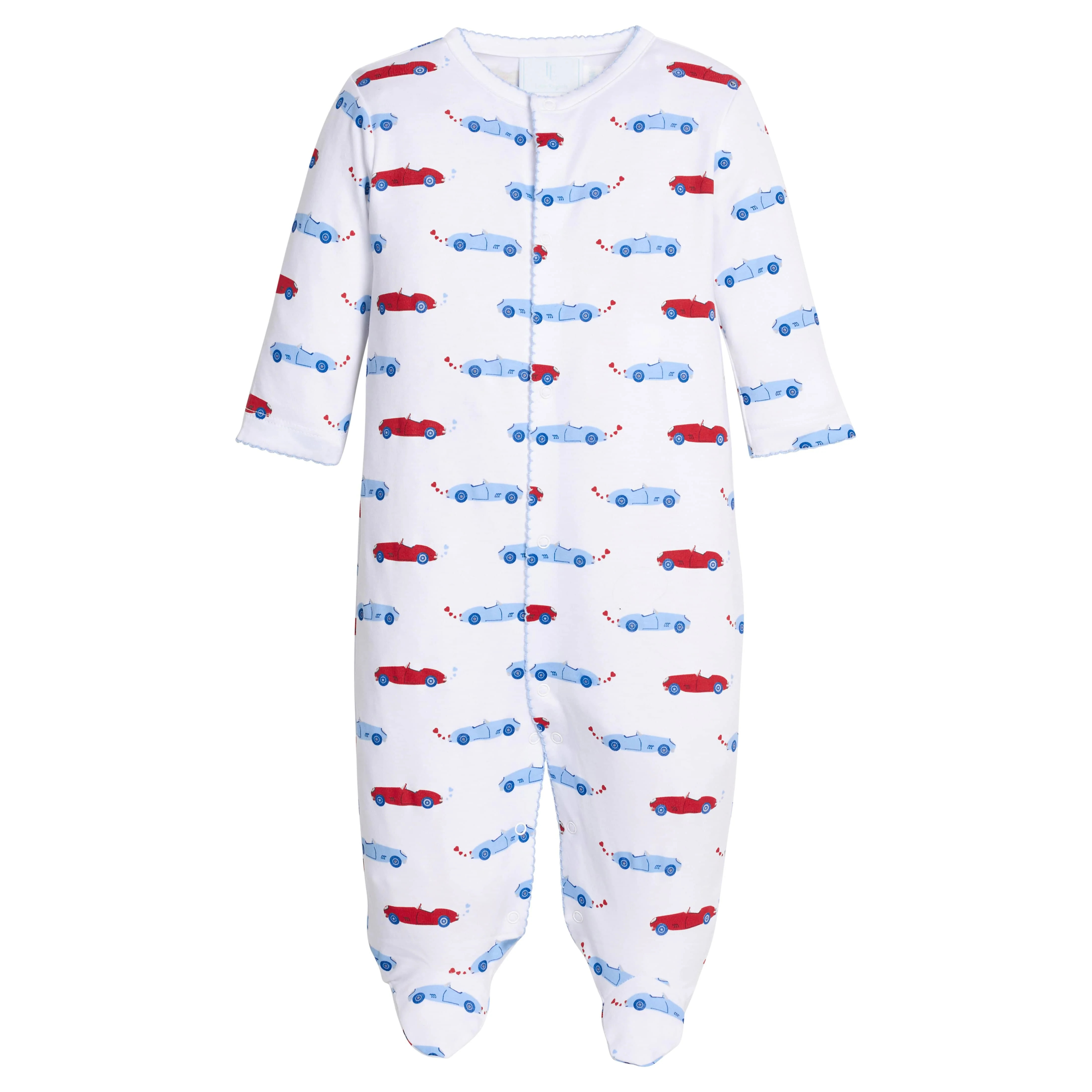 Printed Footie - Racing Hearts | Little English