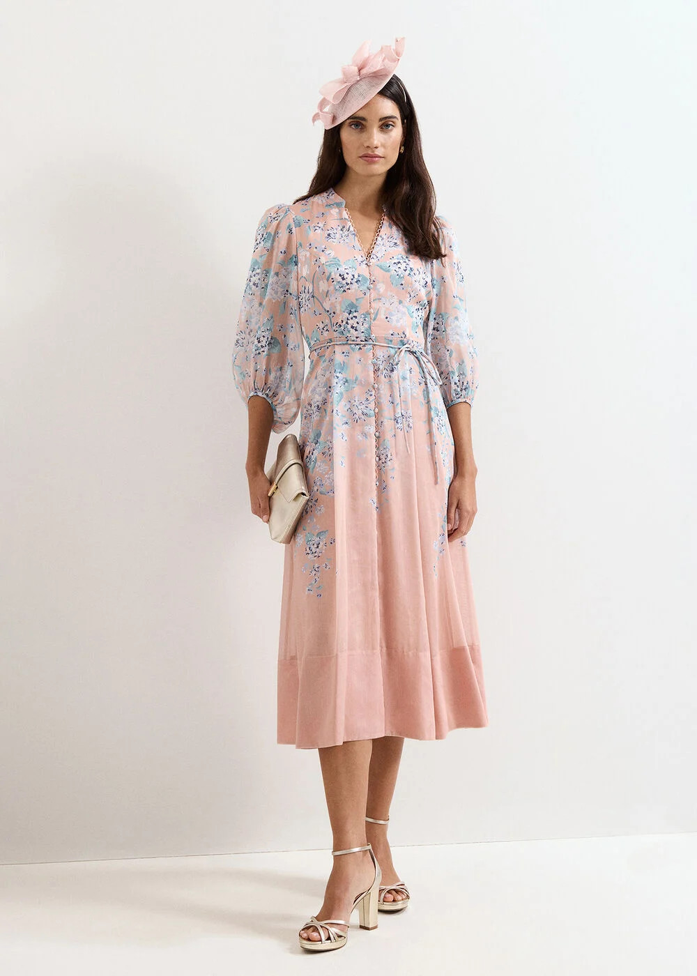 Alison Linen Blend Floral Midi Dress | Phase Eight UK | | Phase Eight