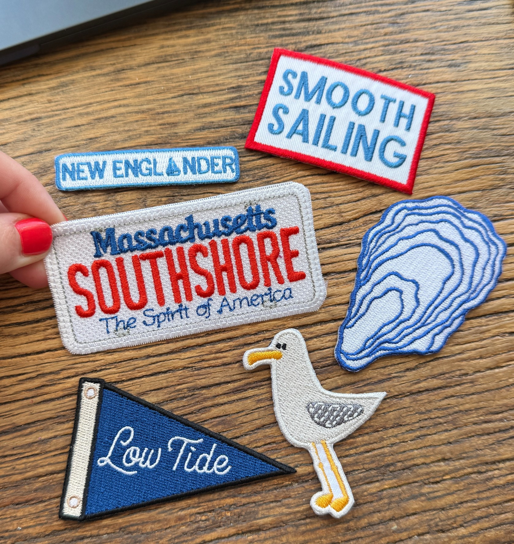 Nautical New England summer iron on patches from Etsy 