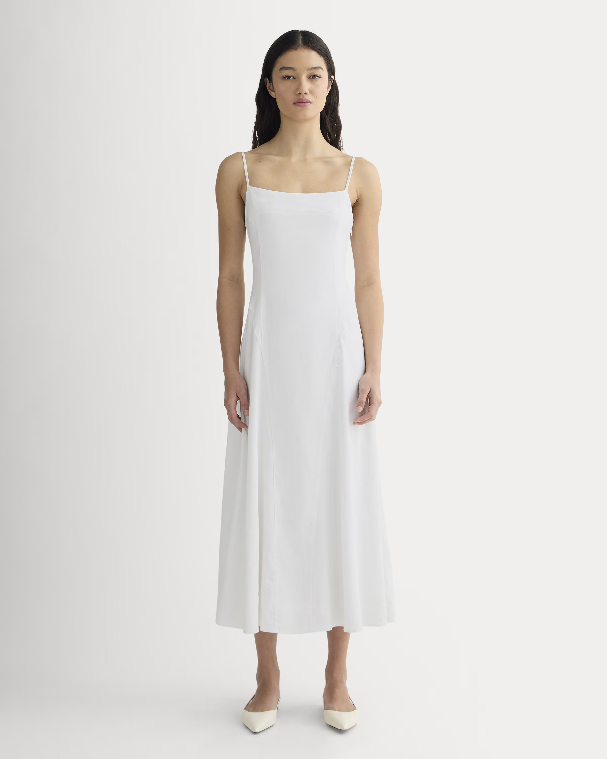 The Seamed Dress in Stretch Linen | Everlane