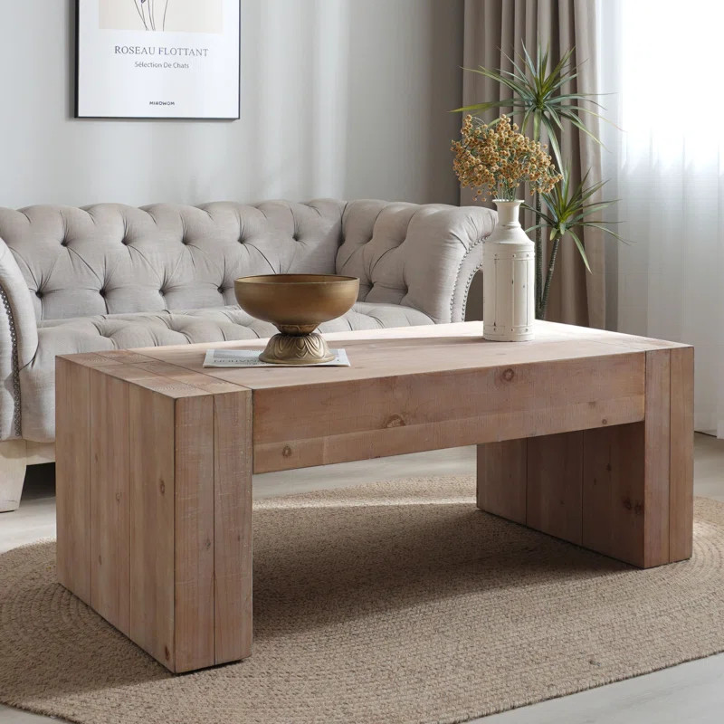 Latitude Run® 49" Farmhouse Wood Coffee Table & Reviews | Wayfair | Wayfair North America