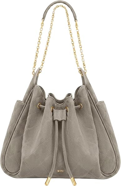 JW PEI Women's Rowan Ruched Drawstring Chain Bucket Bag | Amazon (US)