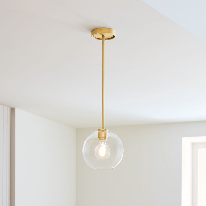 Sculptural Flat Bar Globe Pendant - Clearance | West Elm (US)