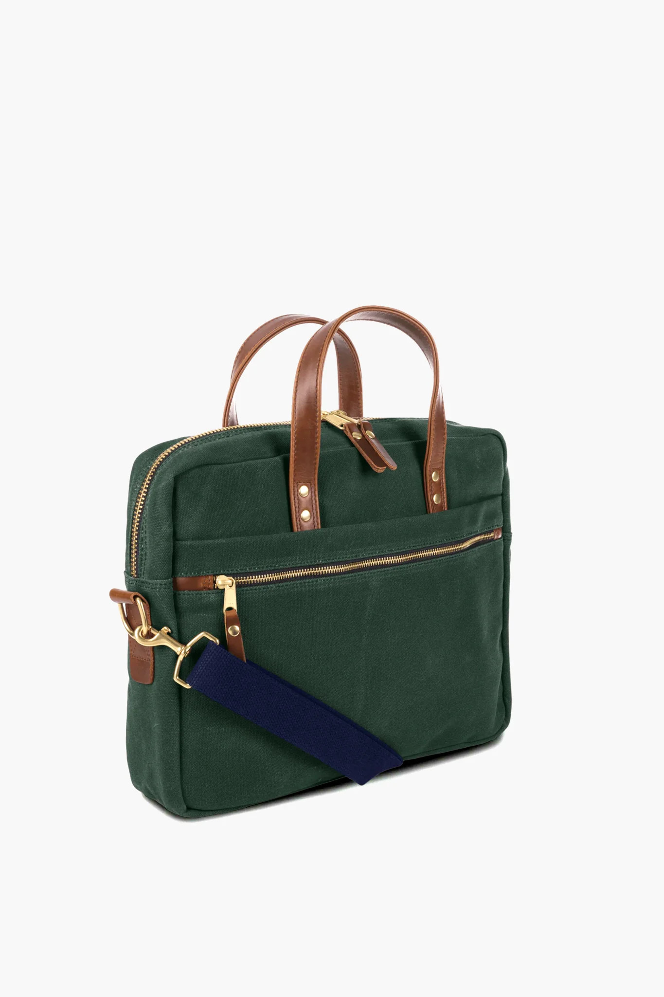 Hunter Green Waxed Canvas Laptop Bag | Tuckernuck (US)
