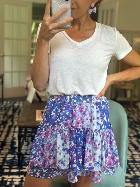 Floral ruffle skirt 
Amazon find 
Under $30 
Hocsummer 
Hoc summer 

#LTKunder50 #LTKSeasonal
