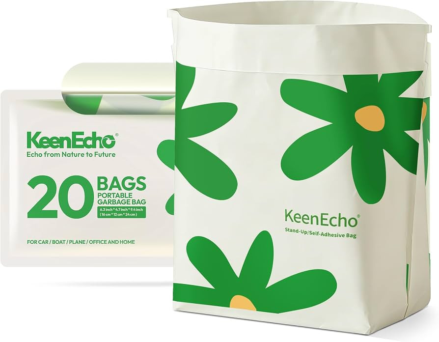 Disposable Car Garbage Bin Bags, Vomit Trash Bags made with Recycled HDPE for Boat, Plane, Travel... | Amazon (US)