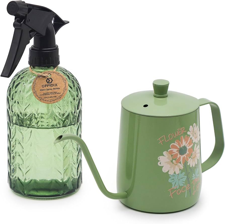 OFFIDIX Watering Can for Indoor Plants, Green Water Can Spray Bottle 2 Pack | Amazon (US)