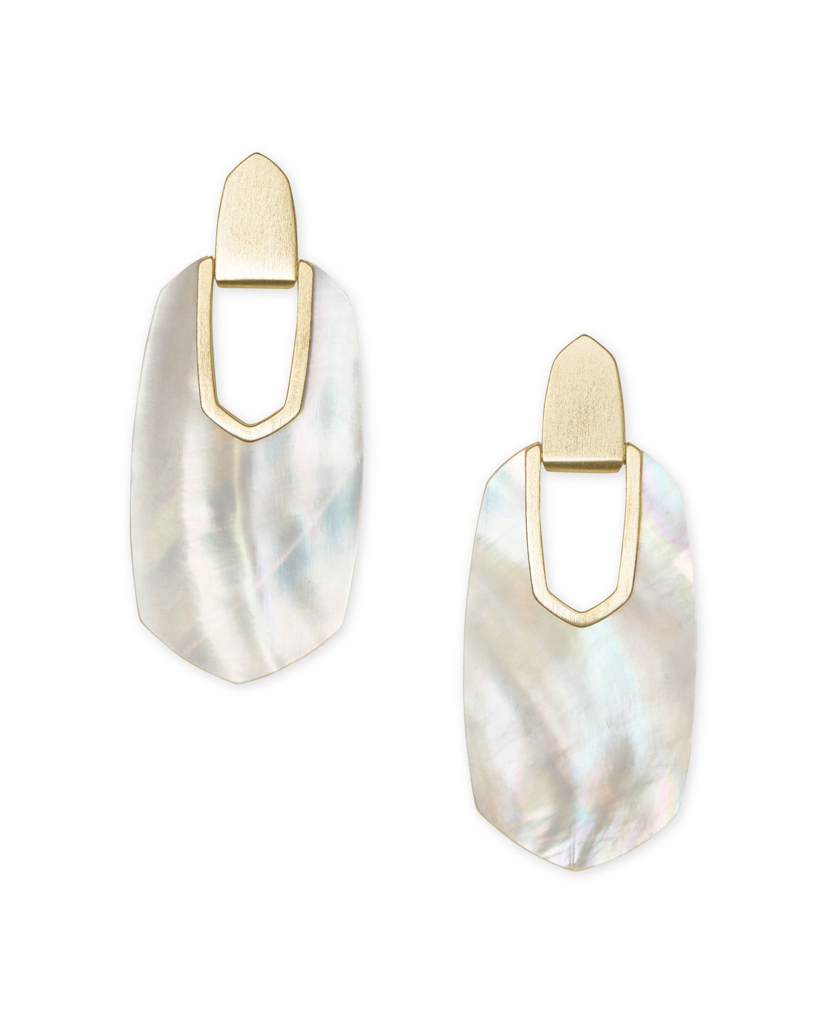 Kailyn Gold Statement Earrings in Ivory Mother-of-Pearl | Kendra Scott