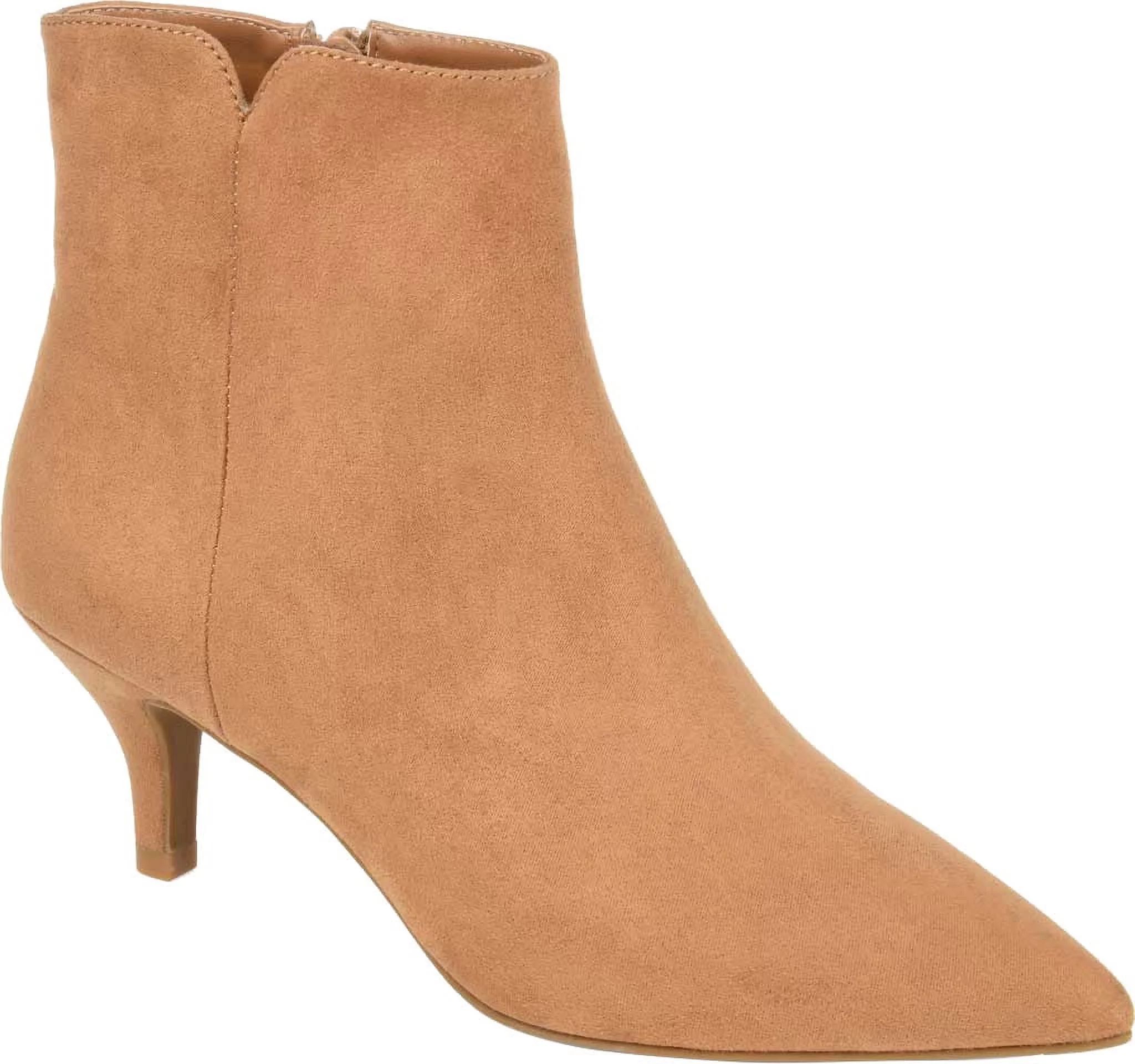 Women's Journee Collection Isobel Pointed Toe Bootie Tan Manmade 8 M | Walmart (US)